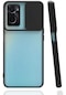 Oppo A96 4g Kılıf Lopard Slayt Sürgülü Kamera Korumalı Renkli Silikon Kapak - Siyah
