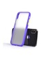 Kilifone - İphone Uyumlu İphone Xs Max 6.5 - Kılıf Arkası Mat Buzlu Kenarı Renkli Düğmeli Fri Silikon - Mor