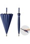 Ydy-aka Erkekler İçin 8 Seviyeli Rüzgara Dayanıklı Otomatik Şemsiye 24 Kemikli Uzun Saplı Şemsiye-mavi