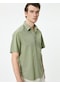 Koton Yazlık Gömlek Kısa Kollu Klasik Yaka Düğmeli Yeşil 4sam60001hw 4SAM60001HW786