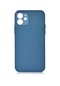 Noktaks - iPhone Uyumlu 12 - Kılıf Mat Ultra İnce Slims Kapak - Saks Mavi