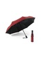 Otomatik Aç- Kapa Kompakt - Taşınabilir  Güneşe - Rüzgara Dayanıklı Şemsiye - Kırmızı