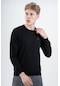 Maraton Sportswear Regular Erkek Bisiklet Yaka Uzun Kol Basic Siyah Sweatshirt 21703-siyah