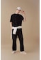 DeFacto Yazlık Pantolon Relax Fit Rahat Kesim Kargo Cepli Beli Paçası Lastikli B4519AX24SPBK81