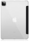 Noktaks - iPad Uyumlu Pro 12.9 2021 5.nesil - Kılıf Smart Cover Stand Olabilen 1-1 Uyumlu Tablet Kılıfı - Siyah