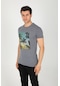 Weyeze Brazil Baskılı Regular Fit Pamuklu T-shirt Ac-y38429lns- Antrasit