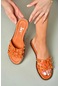 Fox Shoes U291100003 Turuncu Hakiki Deri Kadın Terlik Turuncu-hakiki Deri Çok Renkli