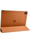 Noktaks - iPad Uyumlu Pro 12.9 2020 4.nesil - Kılıf Smart Cover Stand Olabilen 1-1 Uyumlu Tablet Kılıfı - Turuncu