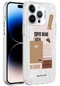 iPhone Uyumlu 14 Pro Kılıf Mermer Desenli Lopard Marbello Kapak - Kahverengi