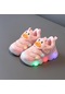 Pembe Twınflames Bebek Işıklı Ayakkabı Yeni Nefes Örgü Ayakkabı Yumuşak Tabanlı Bebek Bebek Ayakkabısı Çocuk Spor Ayakkabı