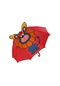 Ikkb Karikatür Kulak Şemsiye Uzun Mango Yağmur Çocuk Kızıl Aslan