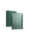 Mutcase - İpad Uyumlu İpad 10.2 8.nesil - Kılıf Kalem Bölmeli Stand Olabilen Origami Tri Folding Tablet Kılıfı - Koyu Yeşil