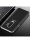 Kilifone - Samsung Uyumlu Galaxy J8 - Kılıf Dört Köşesi Renkli Arkası Şefaf Lazer Silikon Kapak - Gri