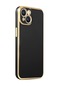 Kilifone - İphone Uyumlu İphone 14 Plus - Kılıf Parlak Renkli Bark Silikon Kapak - Siyah
