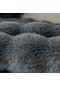 Jms Gri Tavşan Peluş Kış Yastıklı Peluş Yastık Kaymaz Deri Kanepe Örtüsü Örtü Bezi Havlu 70 210cm