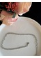 Paperclip Kabartma Çocuk Çelik Zincir Kolye Ataş Serisi Silver