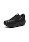 Siyah Zeytin Kadın Ayakkabı Pu Deri Nefes Su Geçirmez Takozlar Platform Ayakkabılar Kadın Spor Ayakkabı Rahat Ayakkabılar