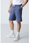 Tommy Life Petrol Pamuklu Kalın Yumuşak Dokulu Standart Fit Basic Erkek Şort - 81275 Petrol