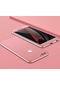Kilifone - Huawei Uyumlu P9 Lite 2017 - Kılıf 3 Parçalı Parmak İzi Yapmayan Sert Ays Kapak - Rose Gold