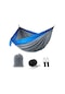 Vkemall 210t Nilon Materyalli İki Kişilik Hammock - Ev Ve Açık Hava İçin Rahat Dinlenme, Kamp, Piknik Ve Yürüyüş Malzemesi Gri-mavi Gri