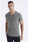 Çağla Basic Kısa Kol Standart Kalıp V Yaka Erkek T-shirt - 87912 Çağla