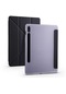 Noktaks - Samsung Galaxy Uyumlu Tab S7 T870 - Kalem Bölmeli Standlı Origami Tablet Kılıfı - Siyah