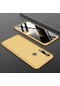 Kilifone - Xiaomi Uyumlu Redmi Note 8 - Kılıf 3 Parçalı Parmak İzi Yapmayan Sert Ays Kapak - Gold