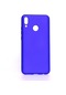 Noktaks - Huawei Uyumlu Huawei Y9 2019 - Kılıf Mat Renkli Esnek Premier Silikon Kapak - Saks Mavi