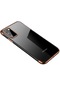 Tecno - Samsung Galaxy Uyumlu A91 S10 Lite - Kılıf Dört Köşesi Renkli Arkası Şefaf Lazer Silikon Kapak - Rose Gold