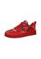 Ikkb İlkbahar Ve Yaz Yeni Büyük Çiçek Moda Yumuşak Taban Kaymaz Erkek Casual Ayakkabı 1190 Kırmızı
