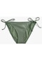 Koton Parlak Brazilian Bikini Altı Yanları Bağlama Detaylı Green 4sak00051mm