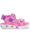 Kiko Kids 133 Hologram Işıklı Kız Çocuk Cırtlı Sandalet Ayakkabı Pembe 001