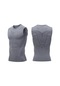 Gri Erkekler Kolsuz T-shirt Taban Katmanı Yelek Basketbol Spor Sıkı Sıkıştırma Gym Fitness Jogger Koşu Üst Jersey Açık Tankı