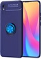 Ekılıf - Xiaomi Redmi 9a Uyumlu Kılıf Yüzüklü Karbon Ravel Silikon Kapak - Mavi