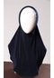 Lacivert Pratik Hazır Geçmeli Genç Tesettür Bone Sandy Kumaş Düz Hijab 2312 02