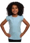 Lovetti Bebek Mavisi Kız Çocuk Kısa Kollu Basıc Tişört