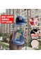 Yeni Yüksek Kapasiteli Karikatür Geyik Boynuz Plastik Bardak Çocuk Taşıma Askısı Taşınabilir Sıçrama Fincan Sevimli Vakum Saman Fincan-600Ml B