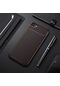 Noktaks - İphone Uyumlu İphone 8 - Kılıf Auto Focus Negro Karbon Silikon Kapak - Kahverengi