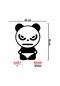 Kızgın Erkek Panda Sticker - Araba Sticker - 26cmx40cm - Siyah