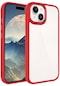 Kilifone - İphone Uyumlu İphone 15 Plus - Kılıf Renkli Koruyucu Sert Krom Kapak - Kırmızı