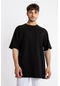 Adam Boxes Oversize O-yaka T-shirt Basuelto - Siyah