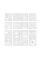 Suntek Yılbaşı Şablonları Kart Yapımı Zemin Penceresi Boyama Şablonları Seti 16 Adet