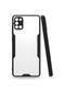 Kilifone - Samsung Uyumlu Galaxy A21s - Kılıf Kenarı Renkli Arkası Şeffaf Parfe Kapak - Siyah
