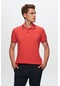 Twn Slim Fit Mercan Düz Örgü Pamuklu Logo Baskılı T-Shirt 0Ec146011783M