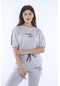 Kadın-alt-üst T-shirt Takım, Rahat Kesim-3826 - S