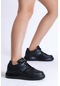 Tonny Black Kadın Siyah Poli Taban Yanı Şeritli Bağcıklı Sneaker