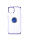Noktaks - İphone Uyumlu İphone 13 - Kılıf Yüzüklü Kenarları Renkli Arkası Şeffaf Gess Silikon - Mavi