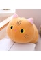 Turuncu Sevimli Karikatür Kedi Doldurulmuş Oyuncak Kawaii Kedi Peluş Oyuncak Bebek Peluş Bebek Çocuk Yumuşak Yastık Kız Doğum Günü Noel Hediyesi 50cm