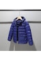 Çocuklar İçin Unisex Kışlık Kapşonlu Şişme Mont Kaban Palto Lacivert