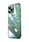 Kilifone - İphone Uyumlu İphone 14 Pro Max - Kılıf Sert Kablosuz Şarj Destekli Riksos Magsafe Kapak - Koyu Yeşil